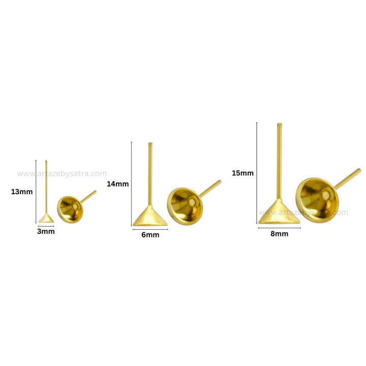 Metal Earring Studs | Qty : 100g