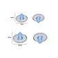 Earring Safety Back Pads | Size : 7,10mm | Qty : 1440pcs | EF12