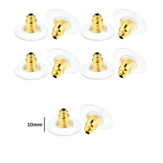 Earring Safety Back Pads Backstops Stopper | Size : 10mm | 144pcs | EF18