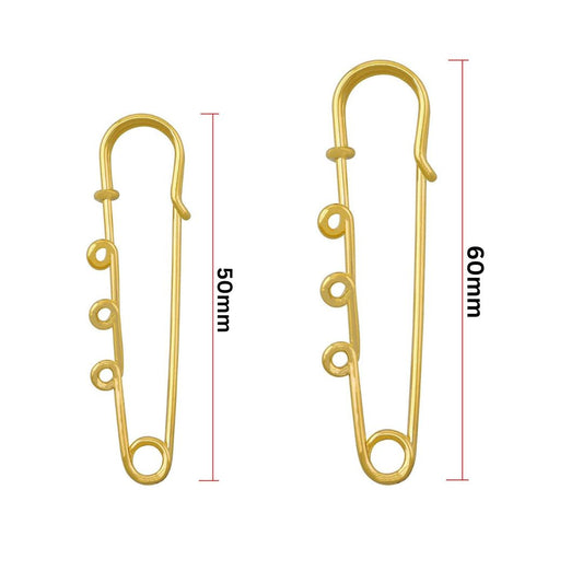 Safety Brooches Kilt Pins with 3 Loops |  Qty : 6pcs | BP11