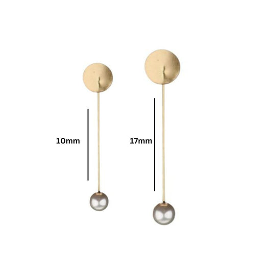 Pearl Lapel Pin | Size : 74mm Round Size : 17mm | 10pcs | BF112