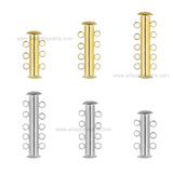 Multi Strand Slide Magnetic Tube Clasp | Qty : 6pcs | BF94