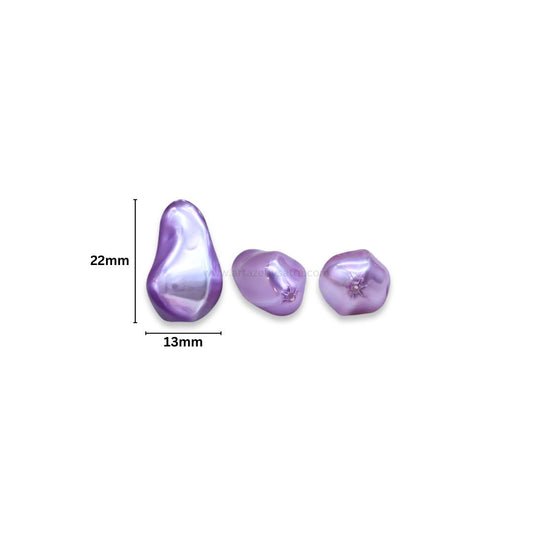 Uncut Glass Pearl Drop Beads | Size : 22*13mm | GB18