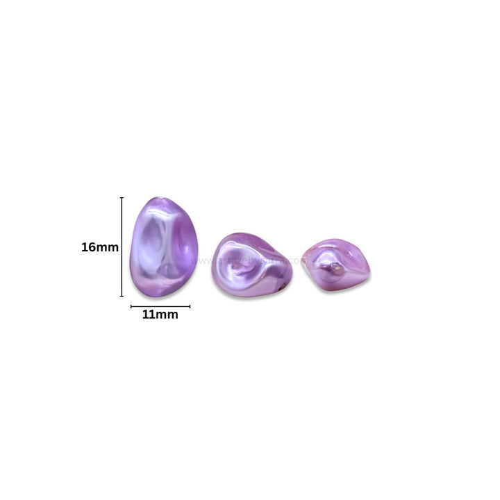 Uncut Glass Pearl Drop Beads | Size : 16*11mm | Qty : 1per line-26pcs approx | GB55m
