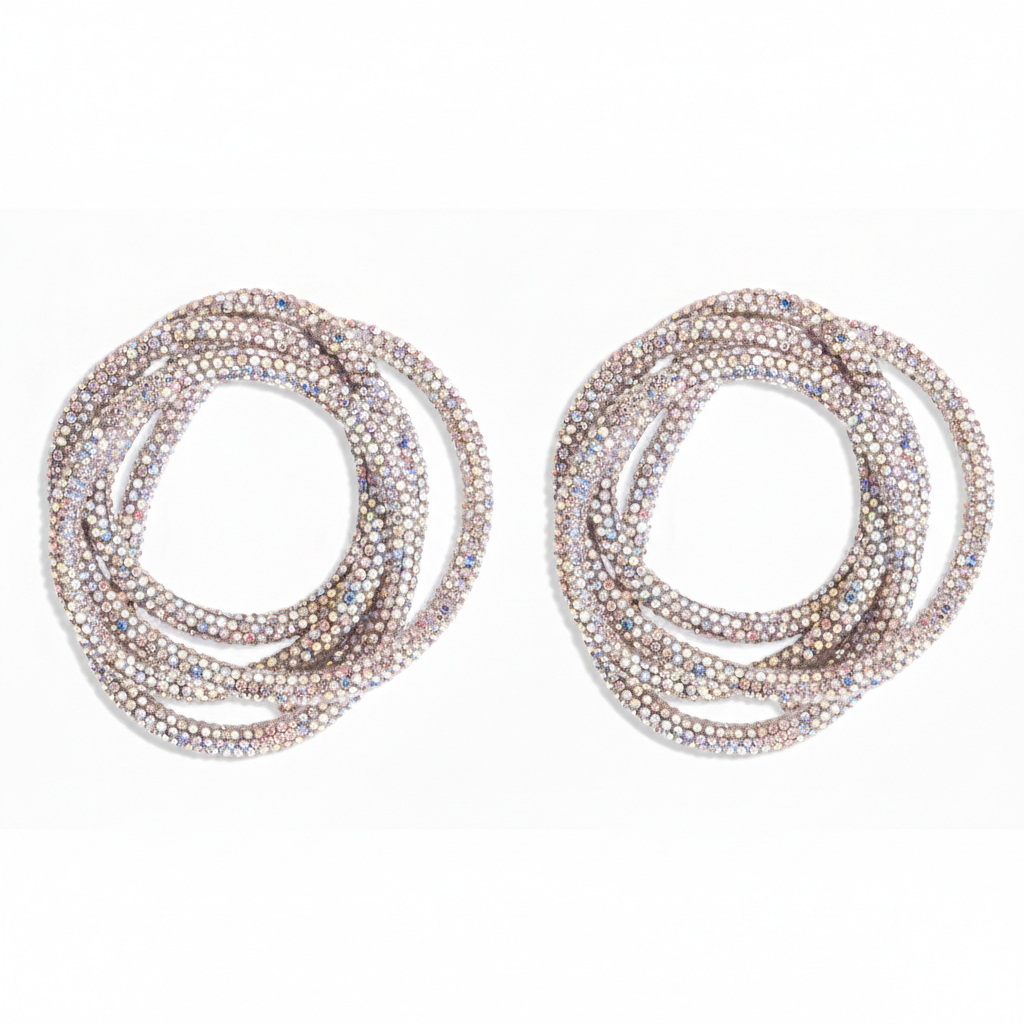 White Diamond Glitter Pipe | Size - 4mm | Qty : 1mtr