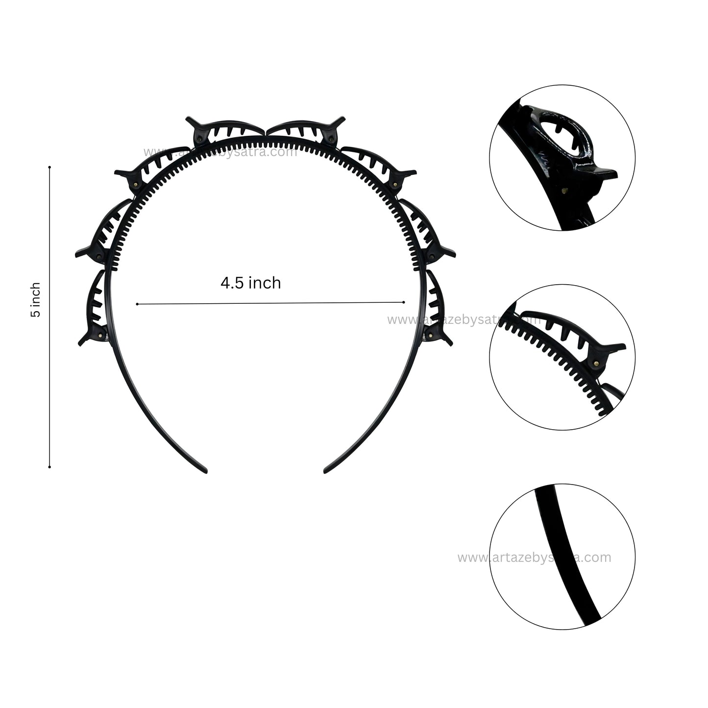 Clutcher Hair Band | Size : 4.5inch | Qty : 5pcs | HB09