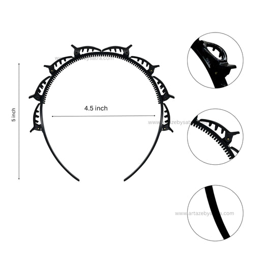 Clutcher Hair Band | Size : 4.5inch | Qty : 5pcs | HB09
