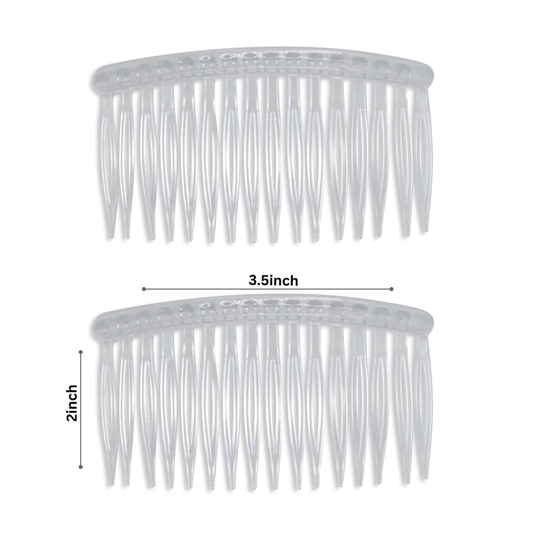 Transparent Plastic Hair Comb | Size : 3.5inch | Qty : 20pcs