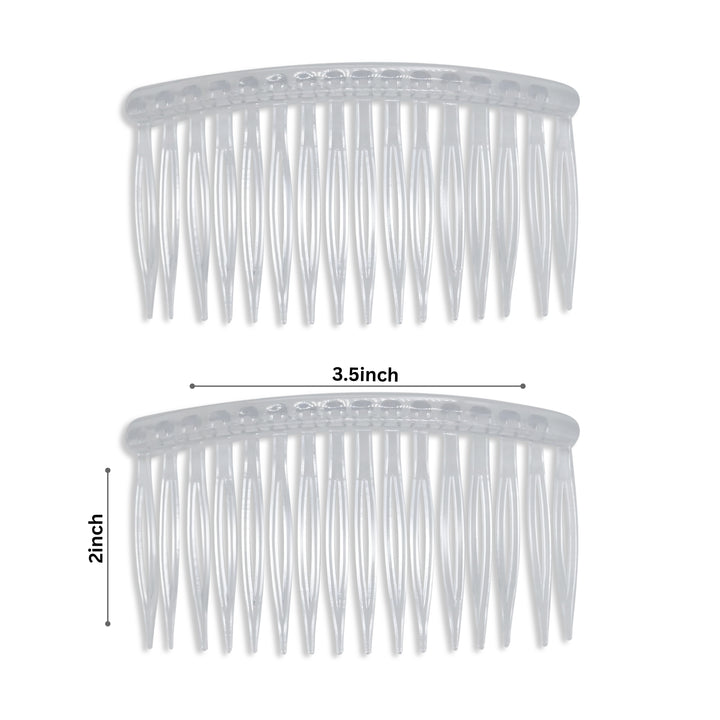 Transparent Plastic Hair Comb | Size : 3.5inch | Qty : 20pcs