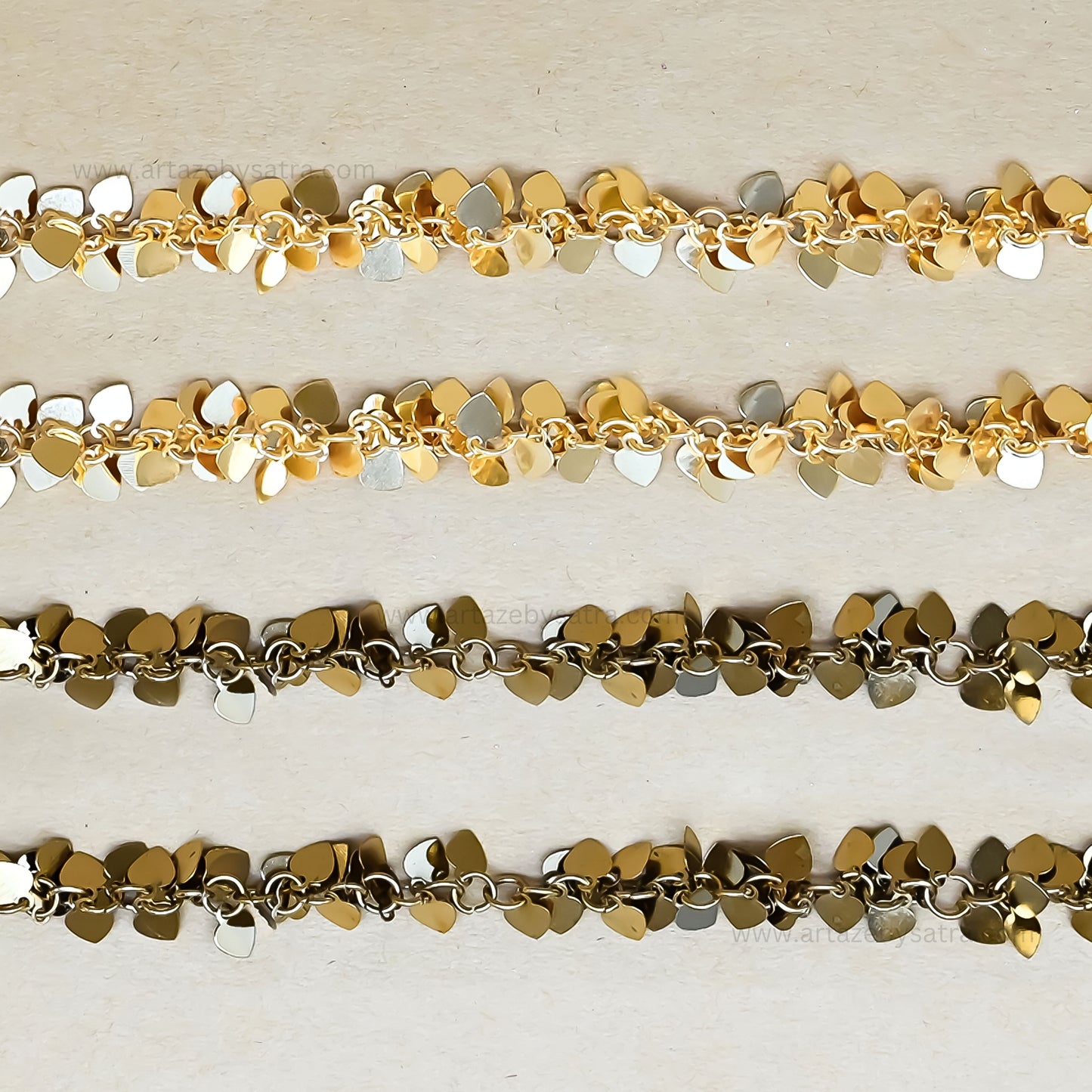 Heart Shape Iron Chain | Size : 15mm | Qty : 1mtr | IC18