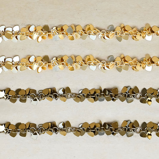 Heart Shape Iron Chain | Size : 15mm | Qty : 1mtr | IC18