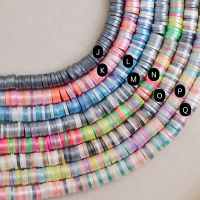 Shiny Rainbow Fimo Beads | 6mm | 1string