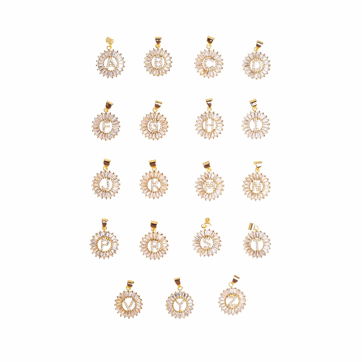 Golden Alphabet Charm Anti-Tarnish | Size : 16mm | Qty : 1pc