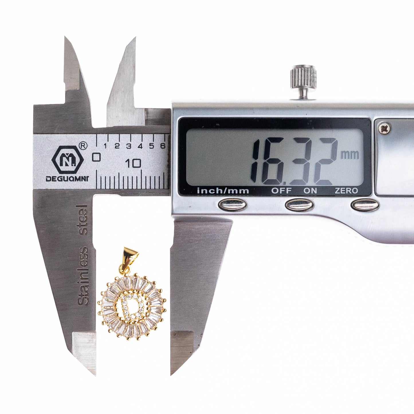 Golden Alphabet Charm Anti-Tarnish | Size : 16mm | Qty : 1pc