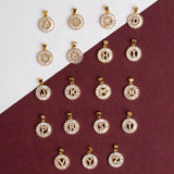 Golden Alphabet Charm Anti-Tarnish | Size : 16mm | Qty : 1pc