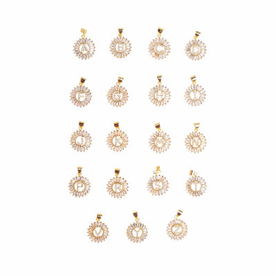 Luxure Alphabet Pendants| 1pcs | 16mm | Golden
