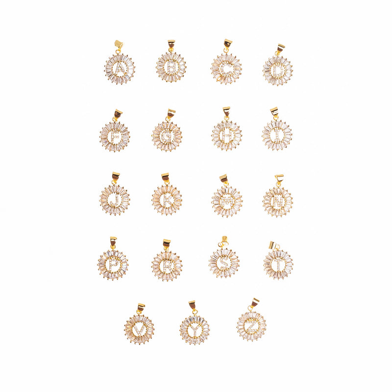 Luxure Alphabet Pendants| 1pcs | 16mm | Golden