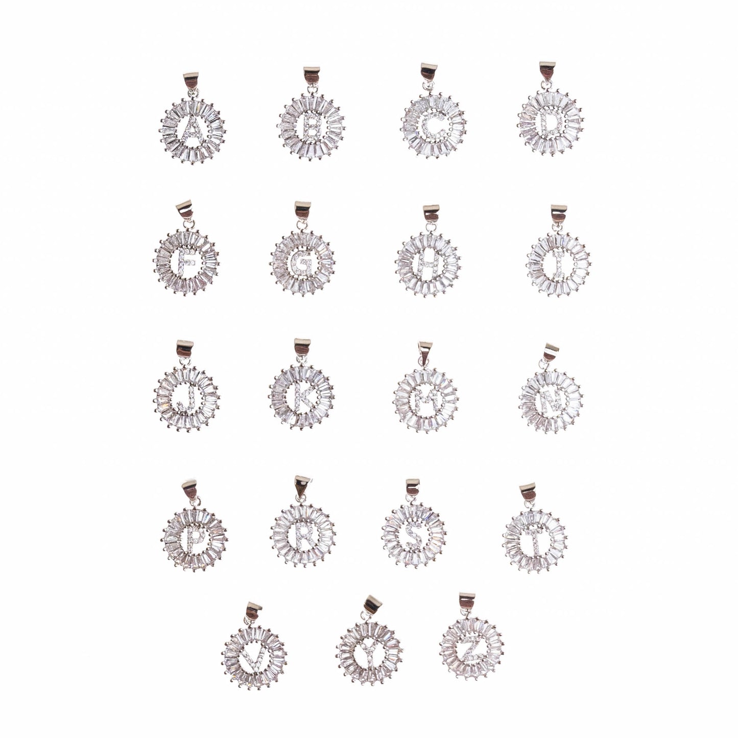 Silver Alphabet Charm Anti-Tarnish | Size : 16mm | Qty : 1pc