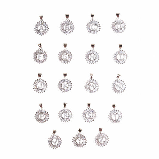 Silver Alphabet Charm Anti-Tarnish | Size : 16mm | Qty : 1pc