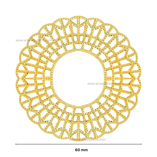 Round Metal Art Base | Size : 60mm | Qty : 100g | MA100