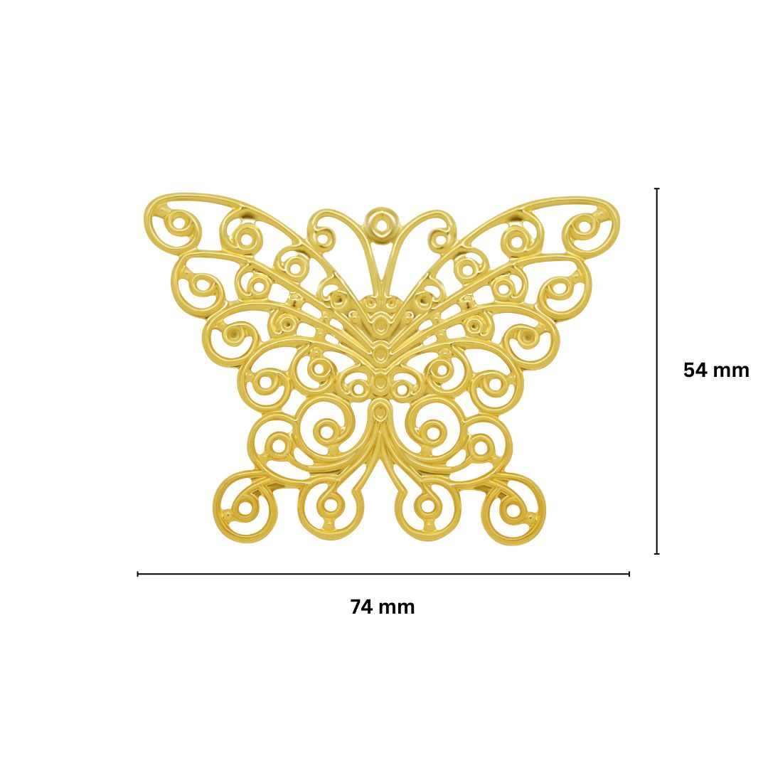 Butterfly Metal Art | Size : 54mm | Qty : 10pcs | F-6-17 | MA11
