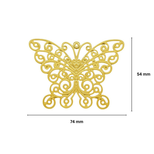 Butterfly Metal Art | Size : 54mm | Qty : 10pcs | F-6-17 | MA11