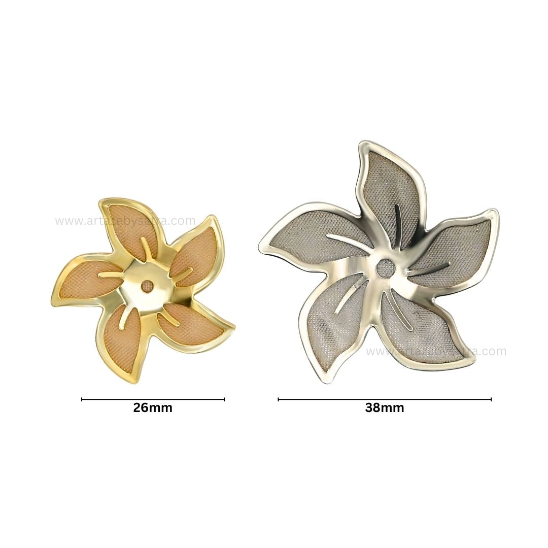 1 Hole Metal Art Flower | Qty : 50pcs | MA185