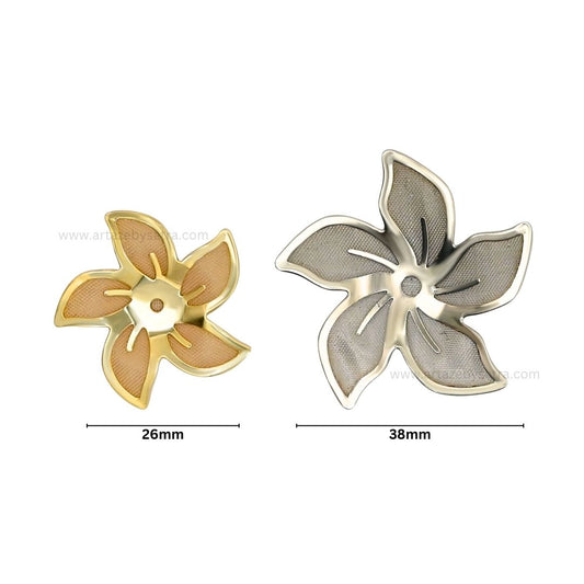 1 Hole Metal Art Flower | Qty : 50pcs | MA185