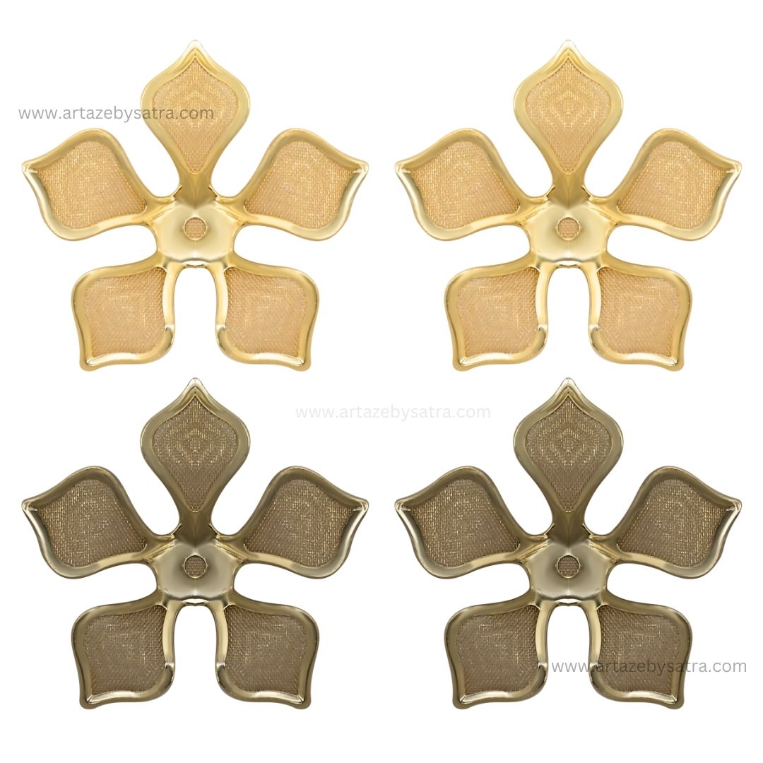 Metal Art Flower | Size : 42mm | 50pcs