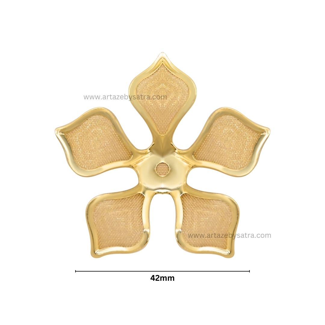 Metal Art Flower | Size : 42mm | Qty : 50pcs | MA192