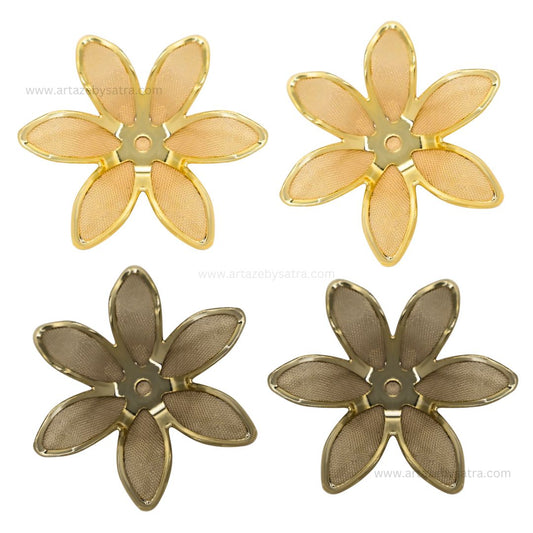Metal Art Flower | Size : 41mm | Qty : 50pcs | MA193
