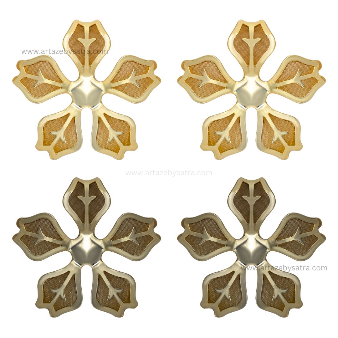 Metal Art Flower | Size : 33mm | 50pcs