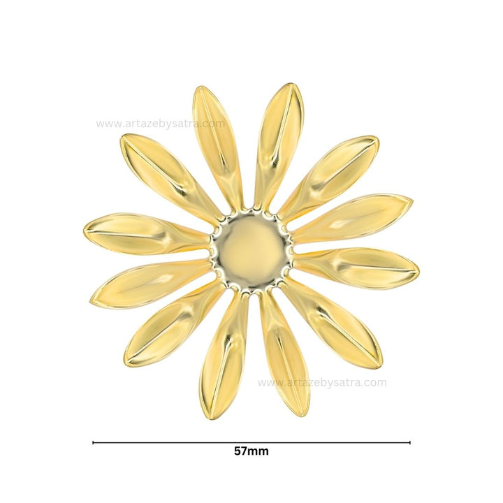 Metal Art Flower | Size : 57mm | 10pcs