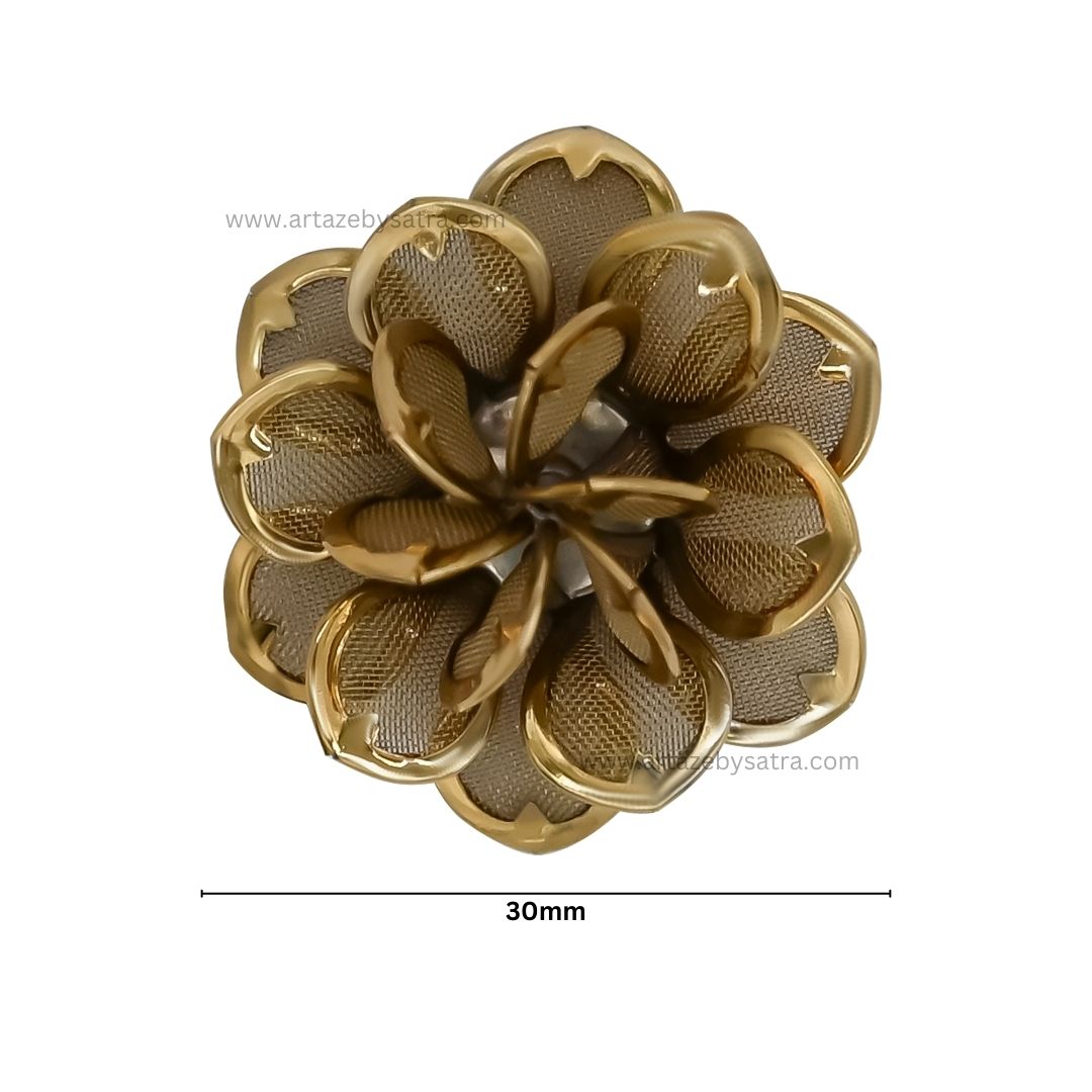 Metal Art Flower | Size : 30mm | 10pcs