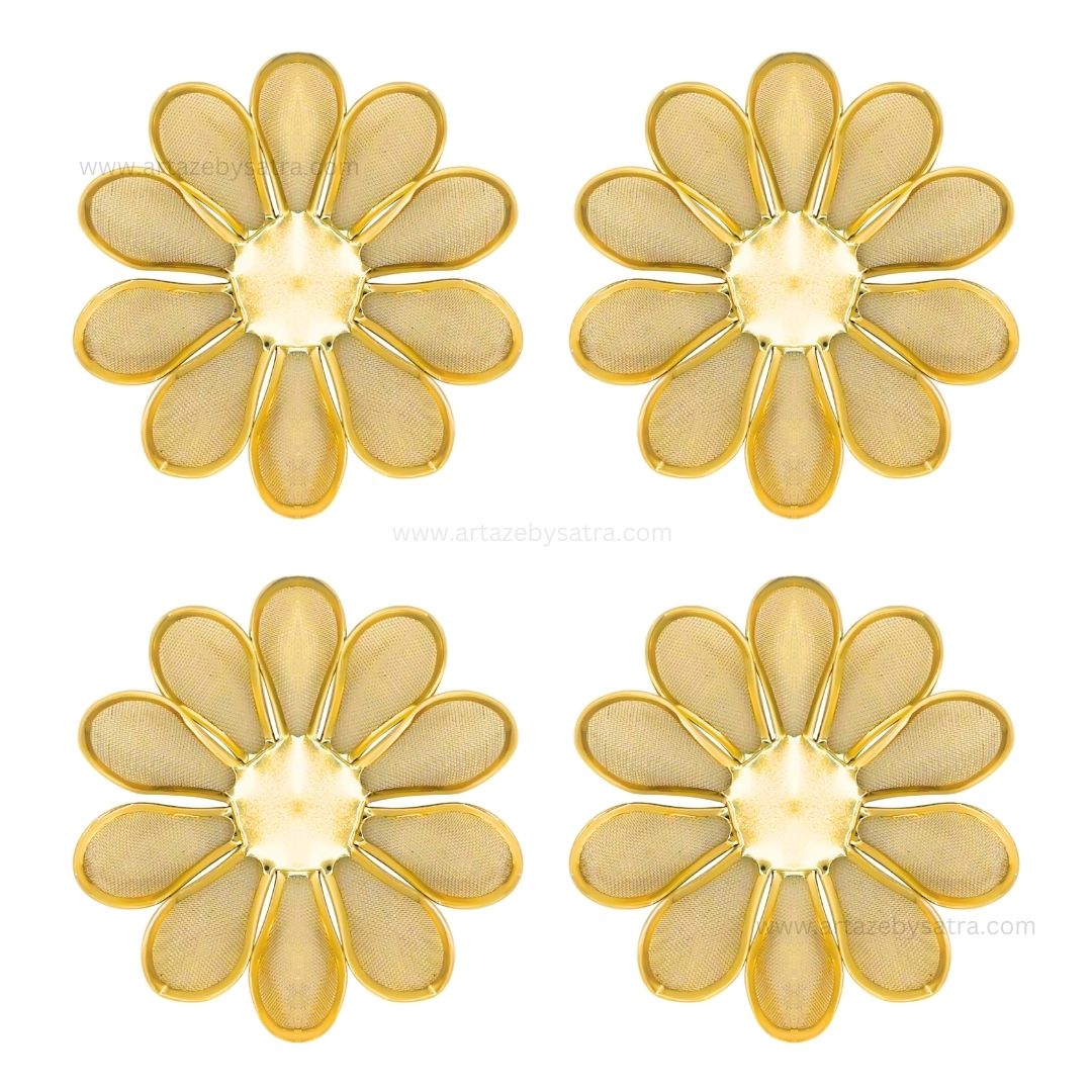Metal Art Flower | Size : 40mm | Qty : 20pcs | MA202
