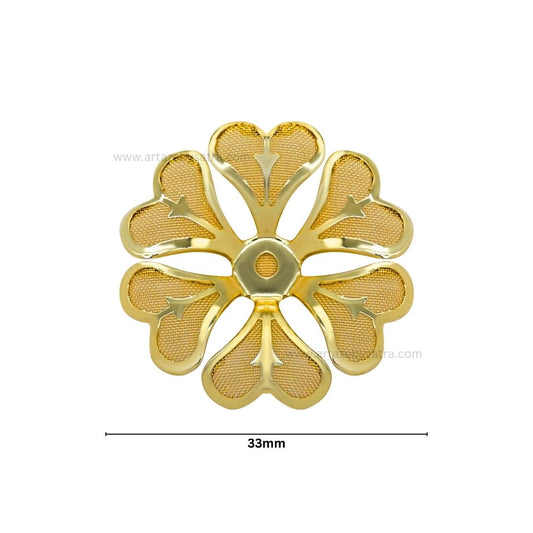 Metal Art Flower | Size : 33mm | Qty : 50pcs | MA204