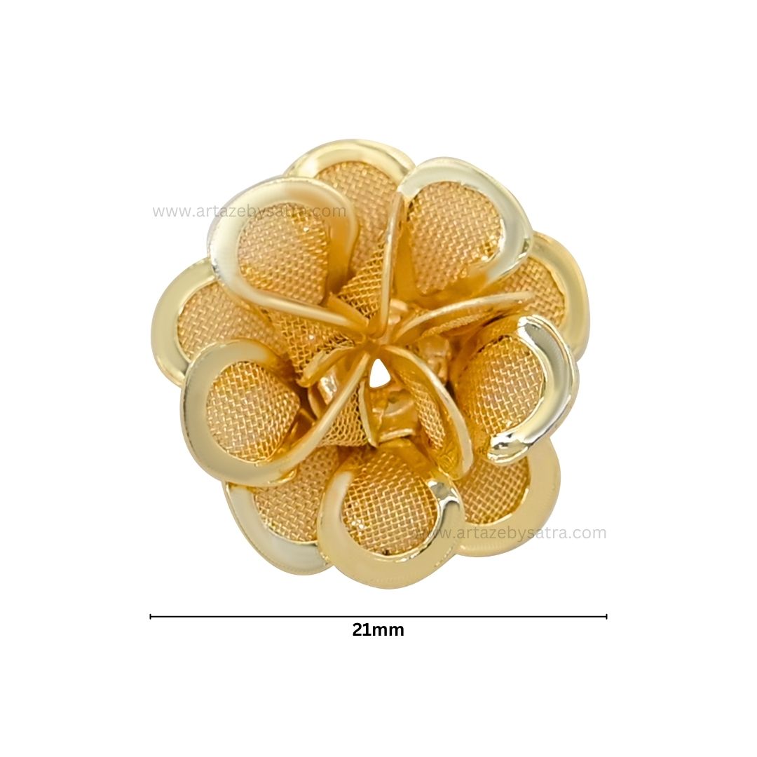 Metal Art Flower | Size : 21mm | Qty : 10pcs | MA205