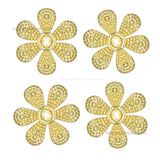 1 Hole Metal Art Flower | Size : 16mm | Qty : 100pcs | MA211