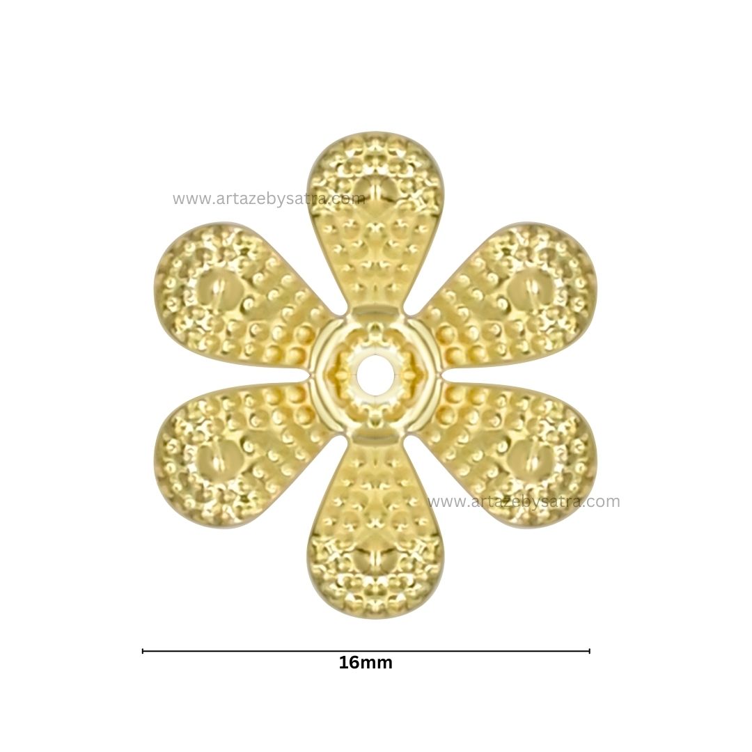 1  Hole Metal Art Flower | Size : 16mm | 250pcs | MA211