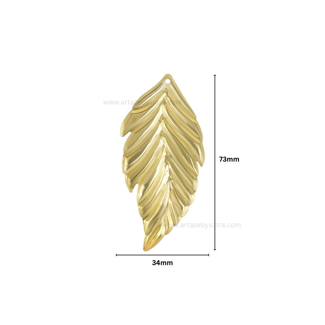 Leaf Metal Art Base | Size : 73mm | Qty : 20pcs | F-1-24 | MA229