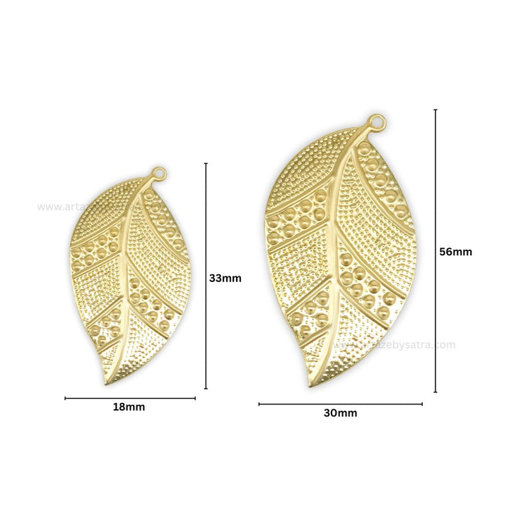 Leaf Metal Art Base | Size : 33mm, 56mm | Qty : 50pcs | F-2-21