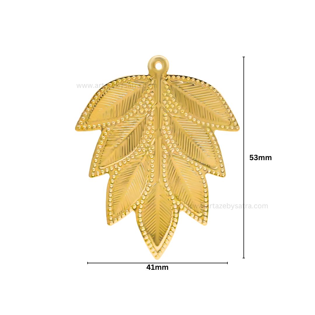 Leaf Metal Art Base | Size : 53mm | Qty : 20pcs | MA236