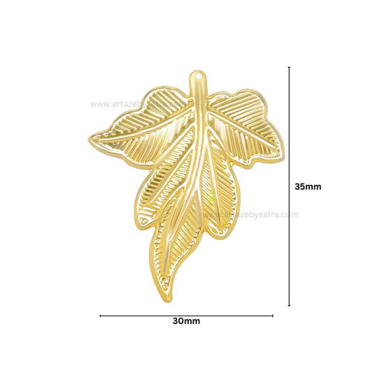 Leaf Metal Art Base | Size : 35mm | Qty : 20pcs | F-2-22 | MA244