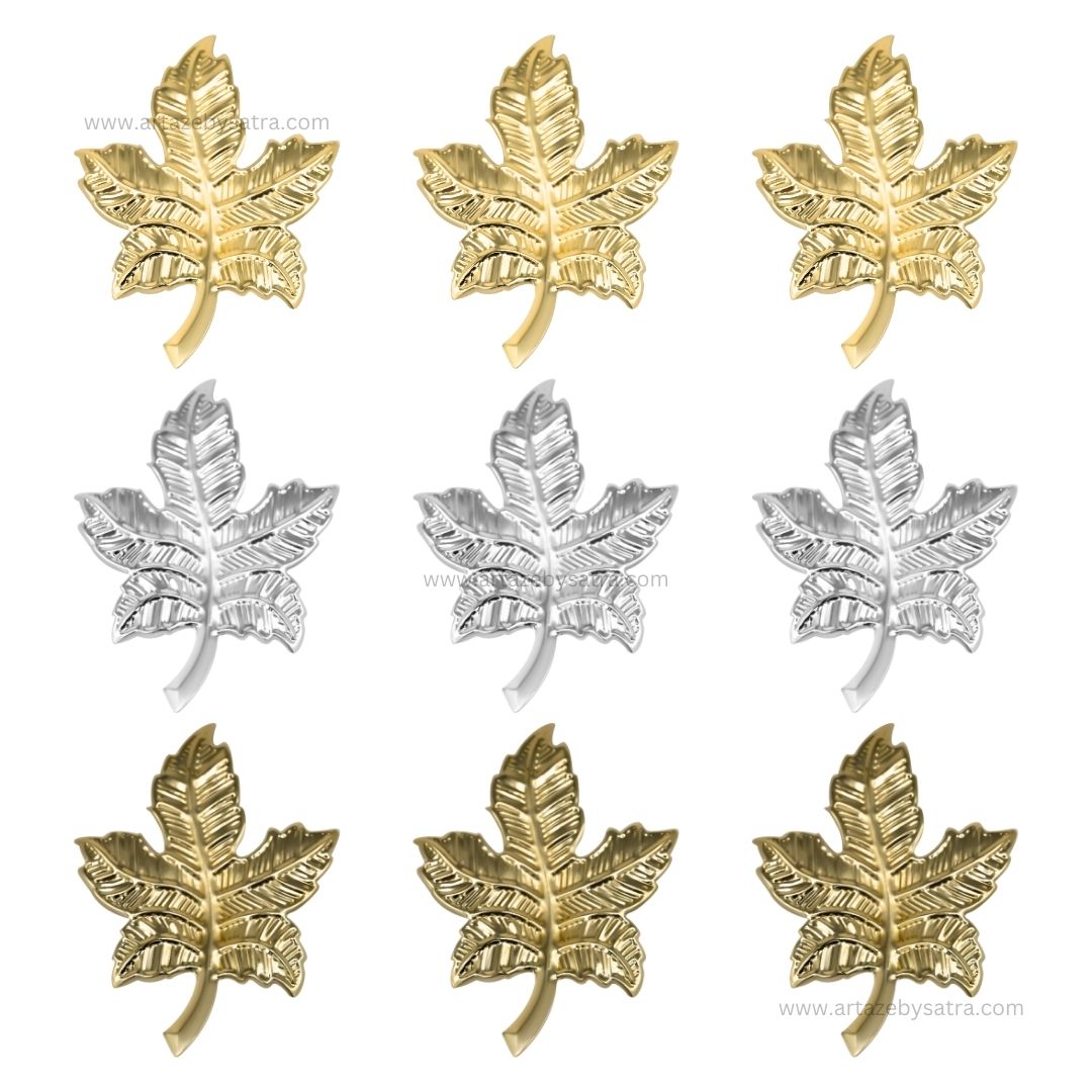 Leaf Metal Art Base | Size : 80mm | Qty : 10pcs | MA245