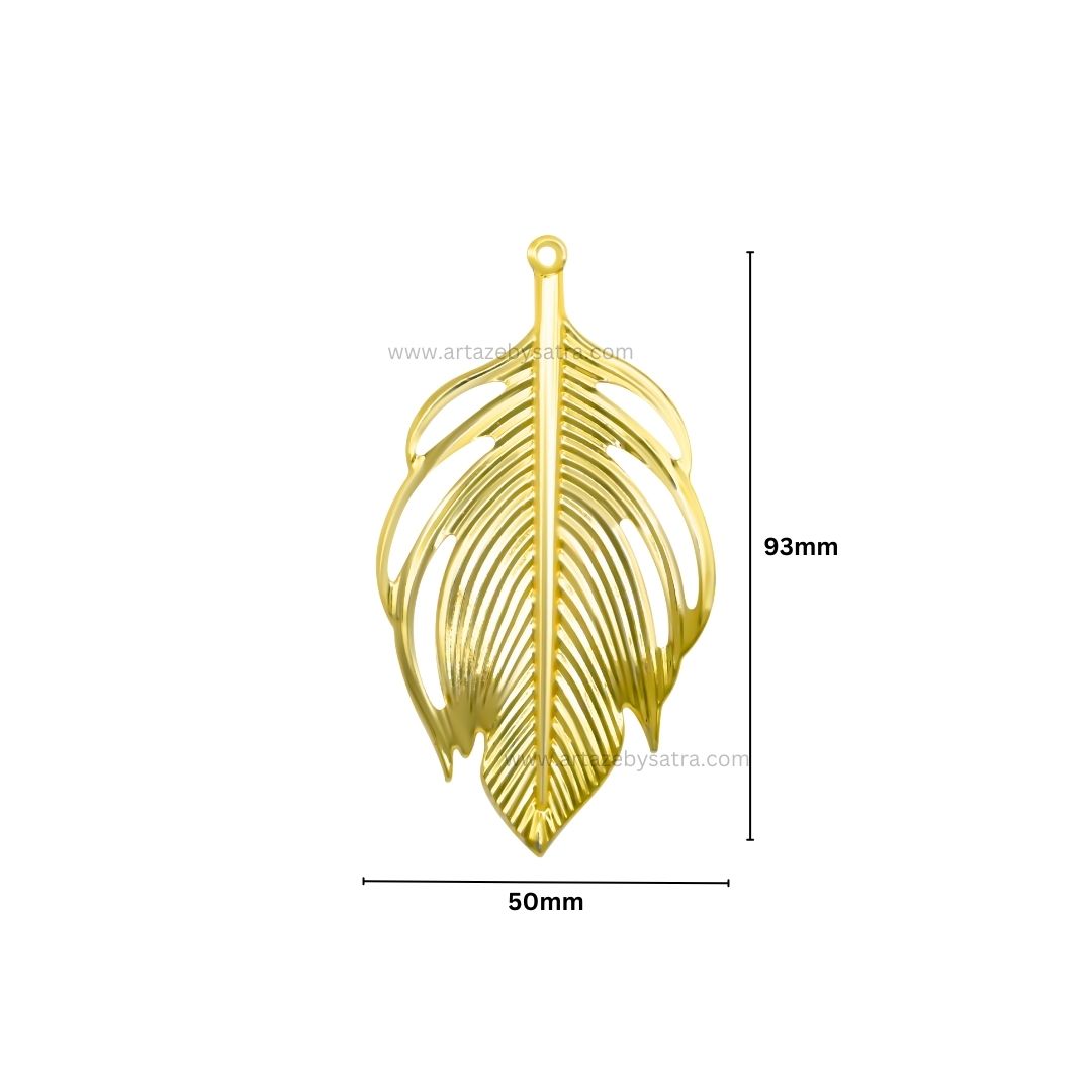 Leaf Metal Art Base | Size : 93mm | Qty : 10pcs | F-5-14 | MA246