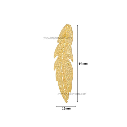 1 Naka Leaf Metal Art Base | Size : 64mm | Qty : 20pcs | F-1-14 | MA268