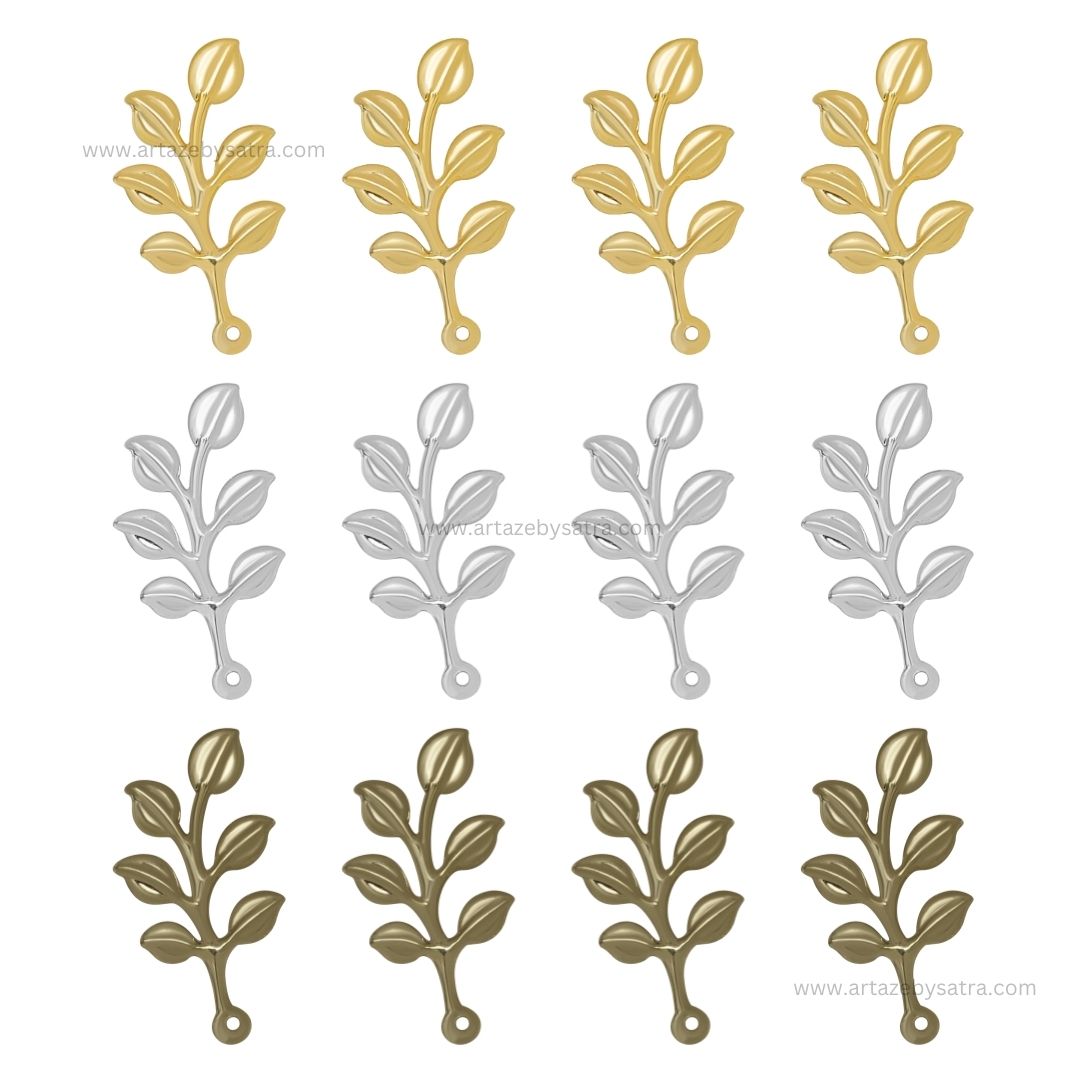1 Naka Leaf Metal Art Base | Size : 38mm | Qty : 20pcs | F-2-25 | MA277