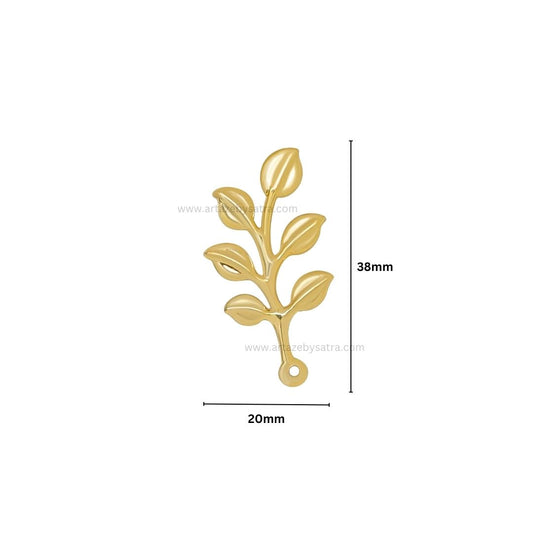 1 Naka Leaf Metal Art Base | Size : 38mm | Qty : 20pcs | F-2-25 | MA277