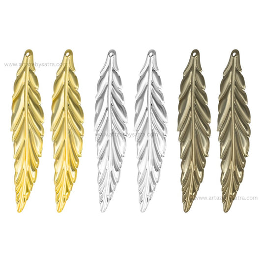 1 Naka Leaf Metal Art Base | Size : 55mm | Qty : 20pcs | F-1-7 | MA282