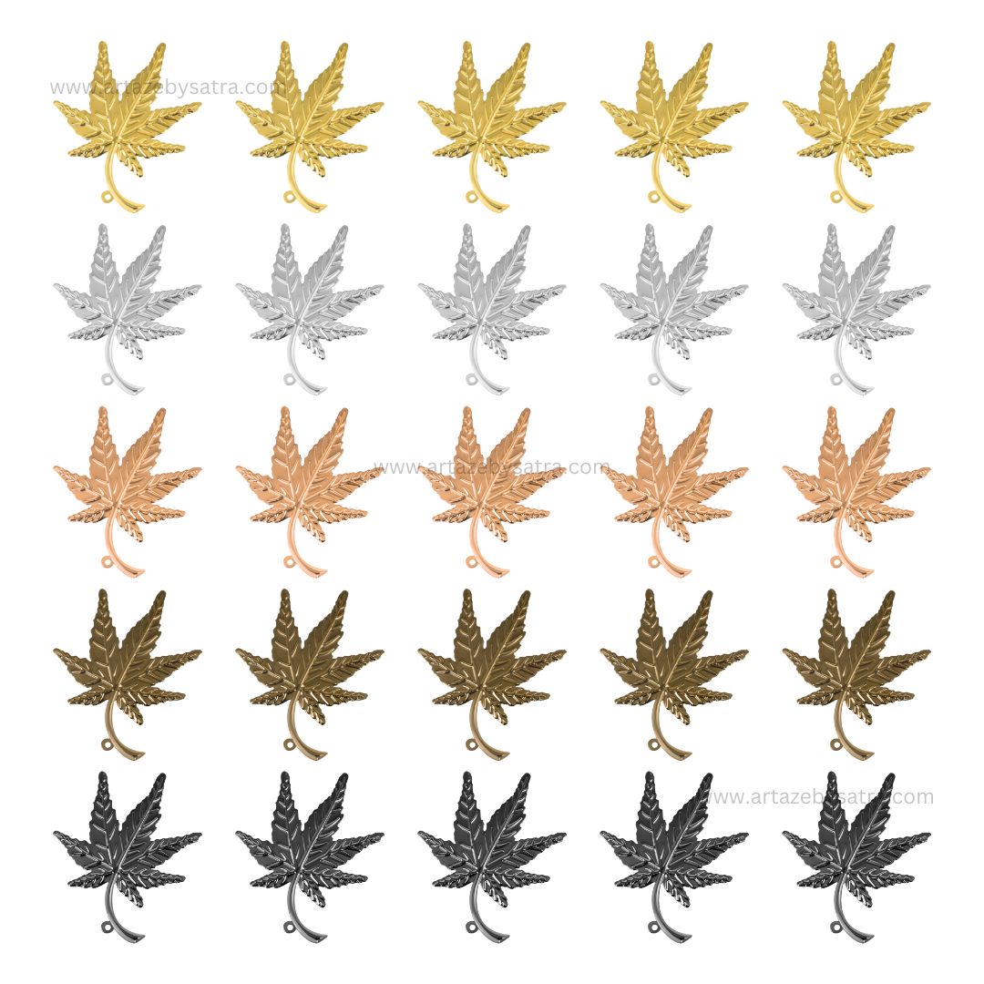 1 Naka Leaf Metal Art Base | Size : 40mm,58mm | Qty : 20pcs | MA286